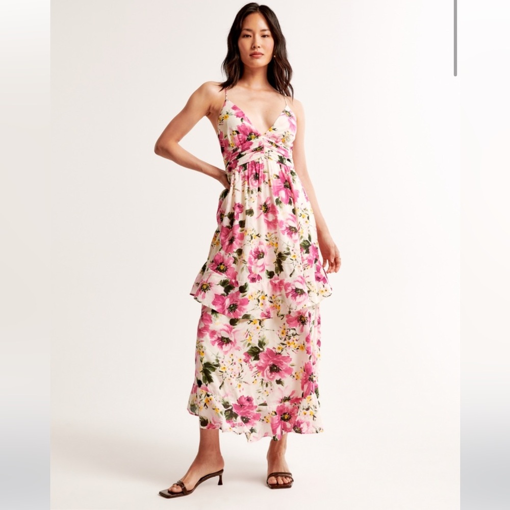 A&F Tiered Ruffle Maxi Dress NWT